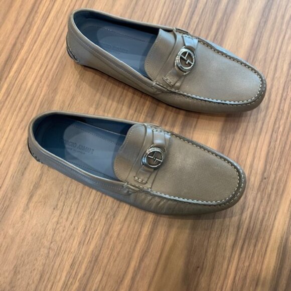 Grey Giorgio Armani Loafers main image 4